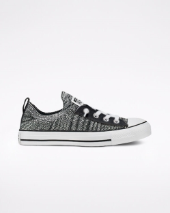 Converse Galactic Nuclei Chuck Taylor All Star Shoreline Knit Női Slip On Fekete/Fehér | XNQUZSF-HU